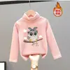 Camiseta Interior de Terciopelo Transfronteriza para Niños y Niñas Otoño e Invierno Engrosada Cálida Todas las Combinaciones Top Primavera y Otoño Nueva Ropa Infantil de Manga Larga