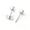 Paquete de Clavo de Titanio F136 con Cierre Mariposa Integrado de Circonita 5A Aretes para Oído Joyería para Piercing Corporal de Aleación de Titanio G23