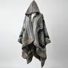 Xale Estilo Étnico para Viagem em Yunnan, Xinjiang, Dali, Cachecol Espesso Quente para Mulheres no Noroeste, Manto com Capuz de Faux Cashmere