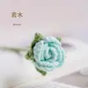 Hilo Tejido a Mano Cabeza Única Ramo de Rosas Burbuja Escena de Flores Simuladas Arreglo Decoración de Flores Artificiales Vestir Lindo Cuatro