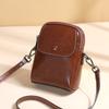 Bolsa Pequena de Couro Bovino Oleado 2026 Nova Mais Vendida Bolsa Feminina Moda Tendência High-End Bolsa Transversal Porta-Moedas de Celular