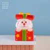 Nueva figura linda, paisaje en miniatura, muñeco creativo de Papá Noel, escena de nieve, decoración DIY hecha a mano, adorno colgante