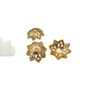 Accesorios de joyería de hardware DIY cuentas de latón espaciador soporte de flor hueco soporte de cuentas 5*15 accesorios para horquillas Venta al por mayor