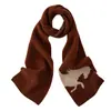 Nuevo bufanda de cachemir de otoño e invierno para mujer, tejida, cálida, corta, a prueba de frío, protectora del cuello, con estampado de dibujos animados y diseño de poni jacquard