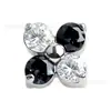 Aretes de Aleación de Titanio Estilo Oscuro y Fresco con Circonita Negra Completa en Varias Formas, Aretes para Cartílago de la Oreja, Piercings de Nariz, Piercings para la Lengua Accesorios