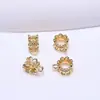 Cuentas Espaciadoras de Tres Vías Color-Preservante Chapadas en Oro de 18 Quilates, Cuentas Espaciadoras de Flor Hueca para Pulsera, Accesorios de Cuentas para Ensartar Hechos a Mano para Bricolaje