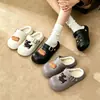 Pantuflas de algodón de invierno EVA para mujer, forradas de felpa para abrigar, adecuadas para usar al aire libre, diseño lindo de salchicha, suela suave, zapatos antideslizantes para dormitorios de estudiantes y uso en casa