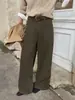 Pantalones de pierna ancha simples para adelgazar estilo coreano ICCIICC, nuevos pantalones casuales versátiles de otoño que realzan la altura para mujer, modelo 2932