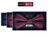 Pajarita plana de negocios ejecutiva formal para hombre, hecha a mano, monocromática, doble lazo liso, nueva en stock primavera 2025