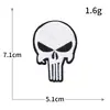 Insignia de Calavera de Tendencia Europea y Americana Transfronteriza Parche Adhesivo de Tela Bordado por Computadora para Ropa con Agujeros