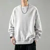 Blusão Masculino com Fleece Personalizado Outono Novo Versátil Moletom com Capuz Moda Casual Gola Redonda Solto Manga Longa Logo