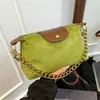 Elegante bolso pequeño retro para mujer, nuevo bolso de hombro esmerilado de moda 2025, bolso cruzado de cadena de gran capacidad