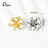 Botones de racimo floral de perlas y pedrería cosidos a mano de lujo, botones de aleación electrochapada, disponibles en múltiples colores, adecuados para accesorios de vestidos estilo Chanel