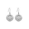 Nuevos Ganchos para Oreja de Acero Inoxidable de 12 mm con Gema del Tiempo, Aretes DIY, Colgante Vacío, Aretes Geométricos Irregulares, Accesorios