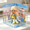 Soporte de exhibición de figura personalizada de escena callejera acrílica, standee de anime de celebridad, caja base de rompecabezas de forma irregular