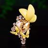 Broche de Mariposa de Cristal con Sentido del Diseño Exagerado para Mujer, Moda de Alta Gama, Pin Exquisito de Lujo, Chaqueta, Cárdigan, Corsage Distintivo