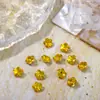 Arte de unhas de celebridade flor de ameixa diamante pontiagudo super brilho cristal transparente rosa champanhe decoração de unha fábrica de diamantes atacado