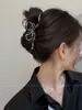 Pinza para el Cabello Oversize de Aleación Perlada Metálica para la Parte Trasera de la Cabeza de Mujer Pinza de Tiburón para el Cabello Pinza para el Cabello Accesorios Grandes para el Cabello Tocado