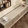 Aparador de Lujo Ligero Estilo Francés, Mantel de Mesa de Cuero, Lavable, Impermeable, Resistente al Aceite, Resistente al Calor, Mueble de TV, Alfombrilla para Zapatero de Entrada