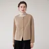 Nuevo Abrigo de Lana Estilo Francés 2026 para Mujer, Longitud Corta, Apto para Personas Petites, Versátil, Chaqueta de Lana de Botonadura Única