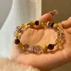 Modelo de Diseño de Pulsera Jinba Da Integral Super Siete Ojo de Tigre Citrino Atrae-Riqueza, Popular en Douyin