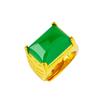 Novo anel aberto de calcita banhado a ouro masculino Anel de gema masculino ouro de areia do Vietnã anel masculino ajustável atacado