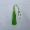 12cm borla de seda dorada borla bolsa colgante de abanico colgante de coche marcapáginas colgante de unidad USB funda de teléfono colgante de borla de seda de hielo borla