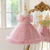 Vestido de tul de princesa con temática de pastel para niños, adecuado para niñas de 3 a 8 años, perfecto para fiestas de cumpleaños y actuaciones, un atuendo elegante y con estilo.