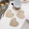 Amazon oferta caliente posavasos posavasos con forma especial posavasos de lujo ligero con estampado en bronce posavasos de PVC suave decorativo mantel individual transfronterizo