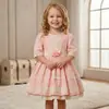 Vestido Princesa Personalizado com Renda para Meninas, Vestido de Festa de Aniversário, Roupa de Performance para Apresentadora de Piano, Vestido Estiloso