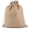 Saco de Linho Personalizado em Branco com Cordão para Armazenamento de Grãos Pequeno Saco de Pano com Logotipo Imprimível Saco para Embalagem de Arroz