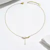 Producto Transfronterizo Más Vendido de Amazon: Collar de Flor de Viento Suave de Camelia y Mariposa con Zirconia, Joyería de Collar de Alta Gama