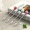 Urso Nórdico de Luxo Leve Garfo de Frutas Garfo de Frutas de Aço Inoxidável Tanque de Armazenamento para Urso Violento Alto Valor de Cor Ornamentos Criativos