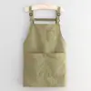 Avental Curto para Pessoas Pequenas na Cozinha, Doméstico Impermeável, Roupa Protetora à Prova de Óleo, Roupa de Trabalho Anti-Sujeira, Alças de Ombro