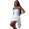 Vestido de Moda Elegante de Verano 2024 Nuevo Transfronterizo Europeo y Americano para Mujer Vestido sin Mangas ni Tirantes Ajustado para Mujer