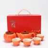 Seguro del Festival del Bote del Dragón Juego de Té Ruyi Juego de Latas de Té de Caqui Boda Festiva Evento de Inauguración de Negocios Logo de Regalo