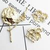 Estilo Barroco Hoja de loto de perla ramas de pino de bienvenida accesorios para el cabello accesorios de aleación accesorios hechos a mano para bricolaje