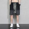 Verão Novo Masculino Thin Gradient Denim Shorts Juventude Loose Trendy All-match Cinco pontos Casual Mid-length Calças Tamanho Grande