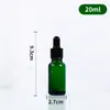 Botellas dispensadoras de esencia cosmética líquida portátiles al por mayor del fabricante, Botellas vacías, Botellas gotero de vidrio ámbar transparente para aceites esenciales