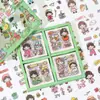 300 folhas de adesivos para diário manual sem repetição, coração de menina fofa, DIY, diário manual, desenho animado, material decorativo fofo, adesivos de papel