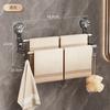 Toallero de Ventosa Doble Polo Transfronterizo para Baño Doméstico Toalla de Alto Valor para Uso Dual Seco y Húmedo Almacenamiento de Baño de Lujo Ligero