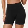 Shorts de yoga seamless de cintura alta cruzada Lycra levantamiento de glúteos realce de cadera pantalones de yoga para exteriores fitness deportivos para mujer 5112