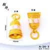 Colgante de Campana Duradero y que No se Desvanece que Atrae Riqueza y Buena Fortuna, Colgante Pequeño Chapado en Oro con Cabeza de Tigre y Lazo, Accesorios Chapados en Oro para DIY