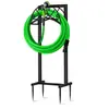 Soporte para manguera de jardín soporte de manguera de agua desmontable colgador de manguera de metal pesado independiente estante de almacenamiento para tubería de agua