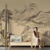 3D Estéreo Estilo Nuevo Chino Decorativo Tela de Pared Tinta Paisaje de Montaña Sala de Estar Dormitorio Sofá Estudio Pared de Fondo para TV