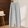 Pantalones de Pierna Ancha para Mujer, Otoño Cintura Alta Versátiles 2026 Nuevos Elásticos Sueltos Caída Casual, Pantalones Banana para Mujer