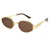 Óculos de Sol Oval Fashion Clássico para Mulheres e Homens Óculos de Sol Retrô Retrô Clássico Proteção UV Aba