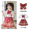 Traje de falda de cara de caballo para niña 2025 Nuevo Otoño Nuevo Traje de la Dinastía Han para Niños Chinoiserie Falda Estilo Preppy para Niña