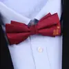 Boda Traje de Novio Estilo Coreano Traje de Boda para Hombre Traje para Padrino Pajarita Pajarita Negra Británica Pajarita Roja