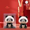 Enfeites de Panda da Sorte Solares Fofos Divertidos Acenando Luz Energia Solar Pequenos Enfeites Sorte Boa Sorte Pequenos Enfeites